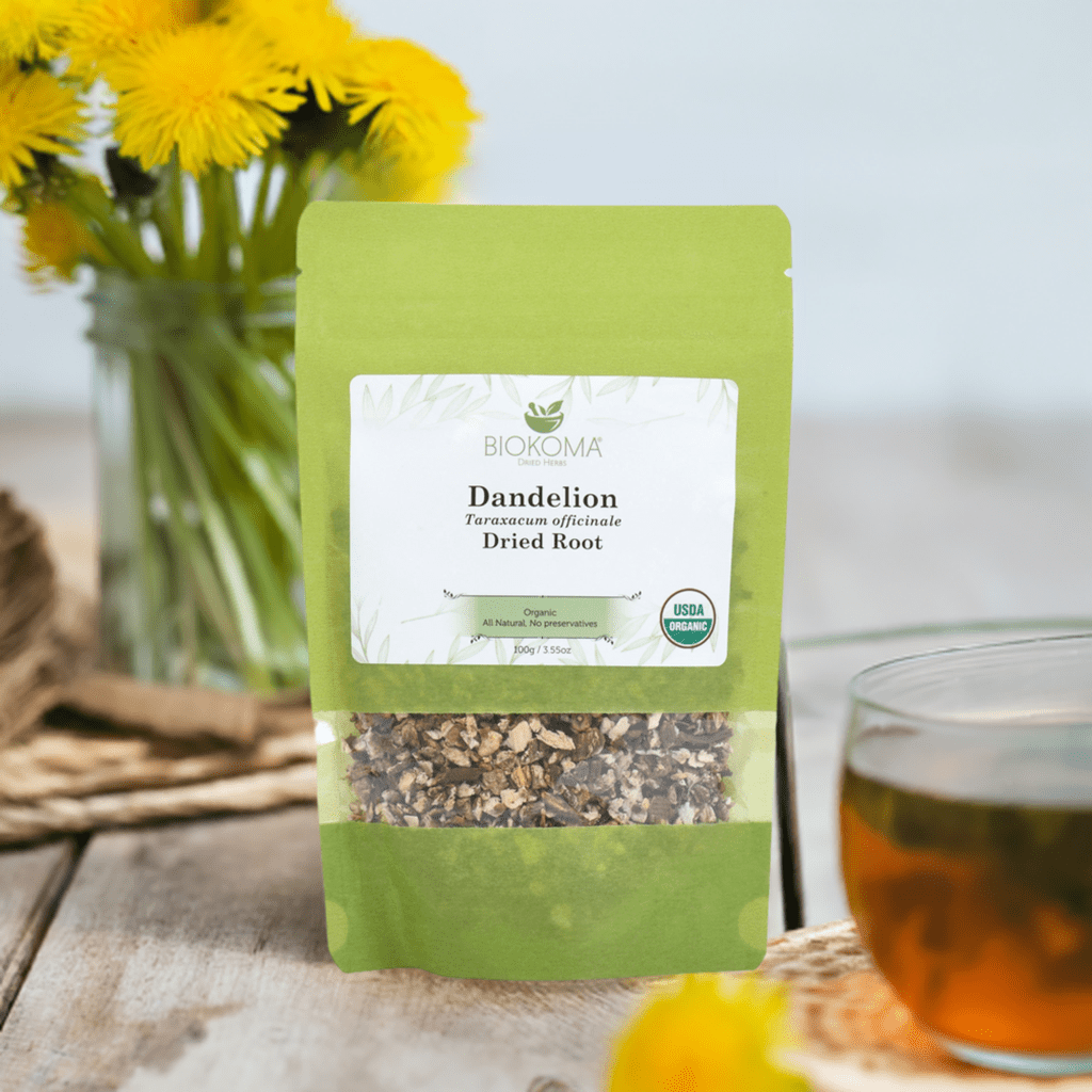 Dandelion (Taraxacum officinale) Organic Dried Root 100g 3.55oz - BIOKOMA® - Dried Herbs