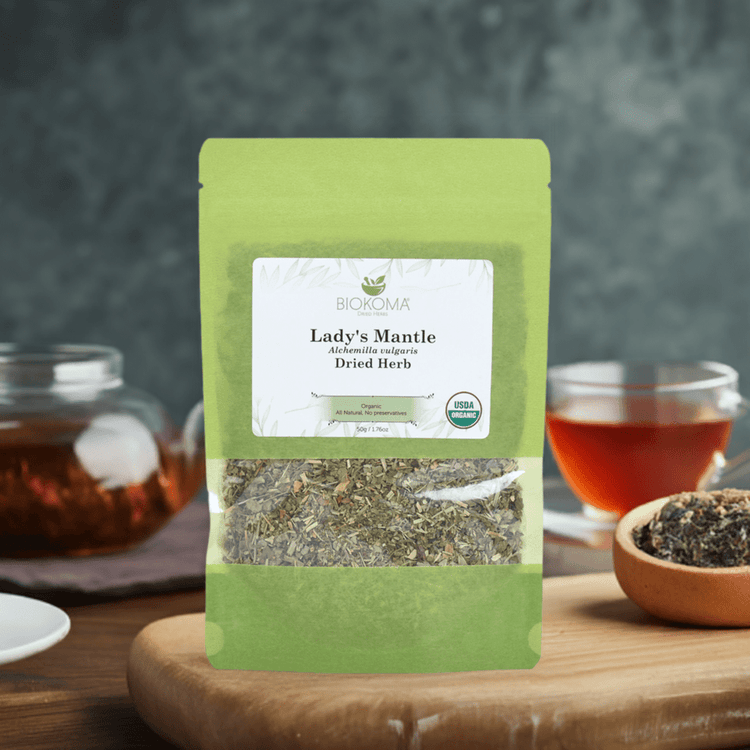 Lady's Mantle (Alchemilla vulgaris) Organic Dried Herb 50g 1.76oz - BIOKOMA® - Dried Herbs