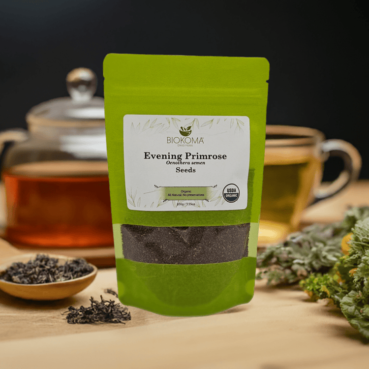 Evening Primrose (Oenothera semen) Organic Seeds 100g 3.55oz - BIOKOMA® - Dried Herbs