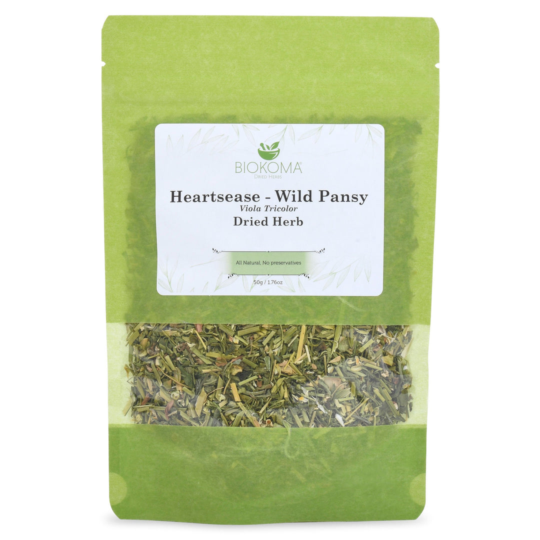 Heartsease - Wild Pansy (Viola Tricolor) Dried Herb 50g 1.76oz - BIOKOMA® - Dried Herbs