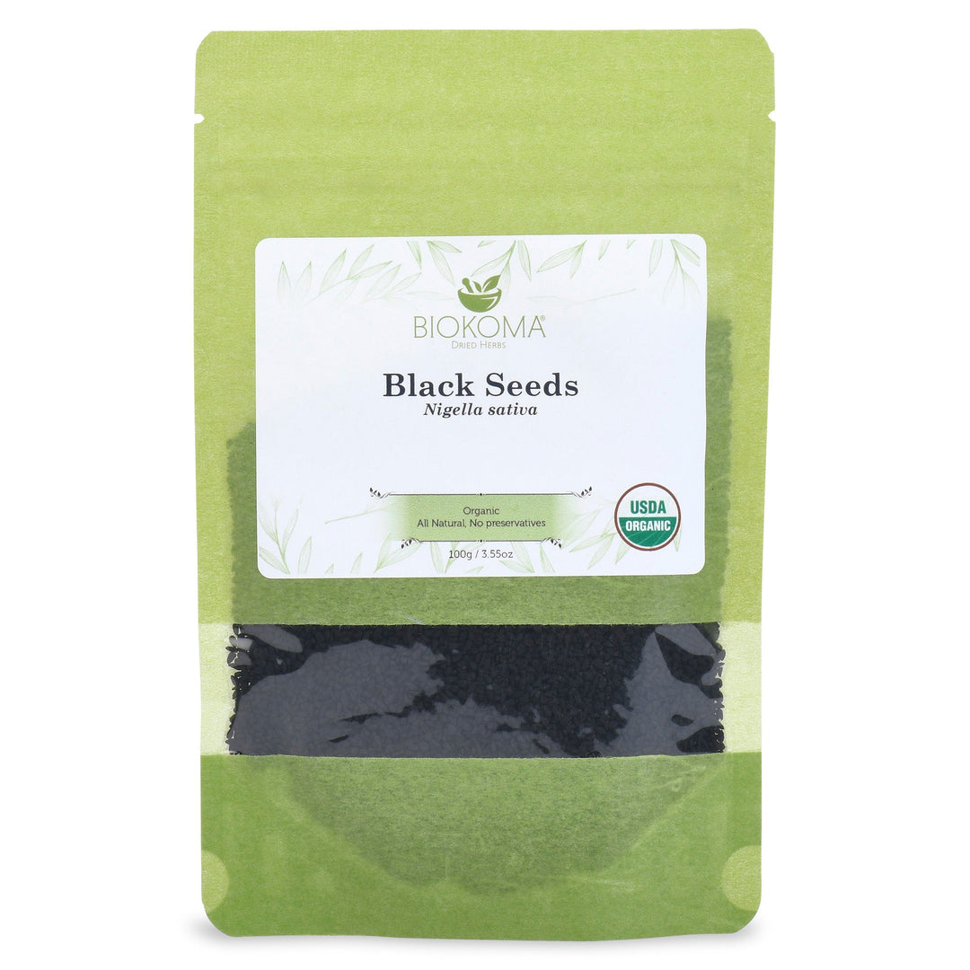 Black Seeds (Nigella sativa) Organic Seeds 100g 3.55oz - BIOKOMA® - Dried Herbs