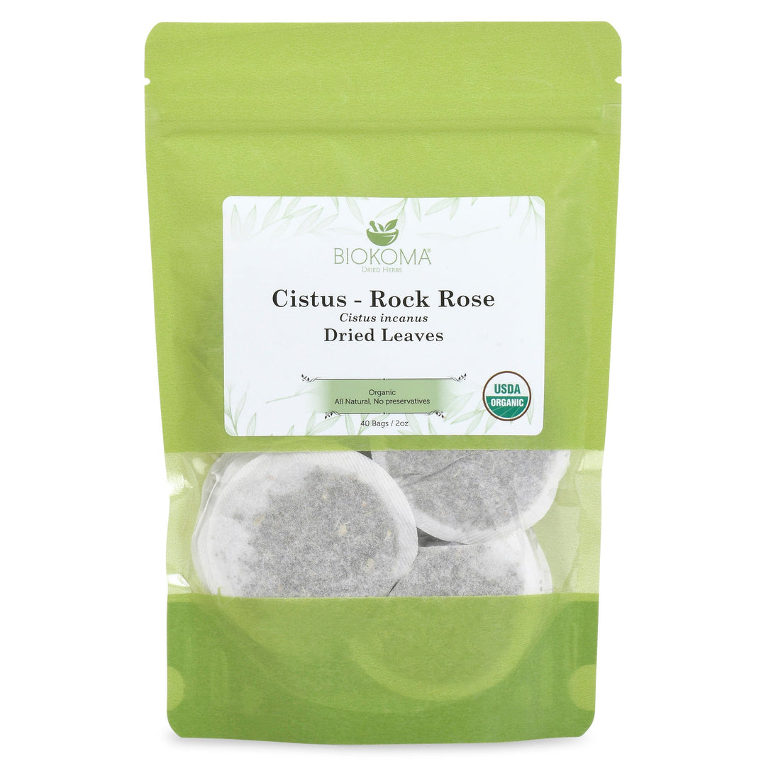 Cistus Incanus - Rock Rose Organic Dried Leaves 40 Tea Bags