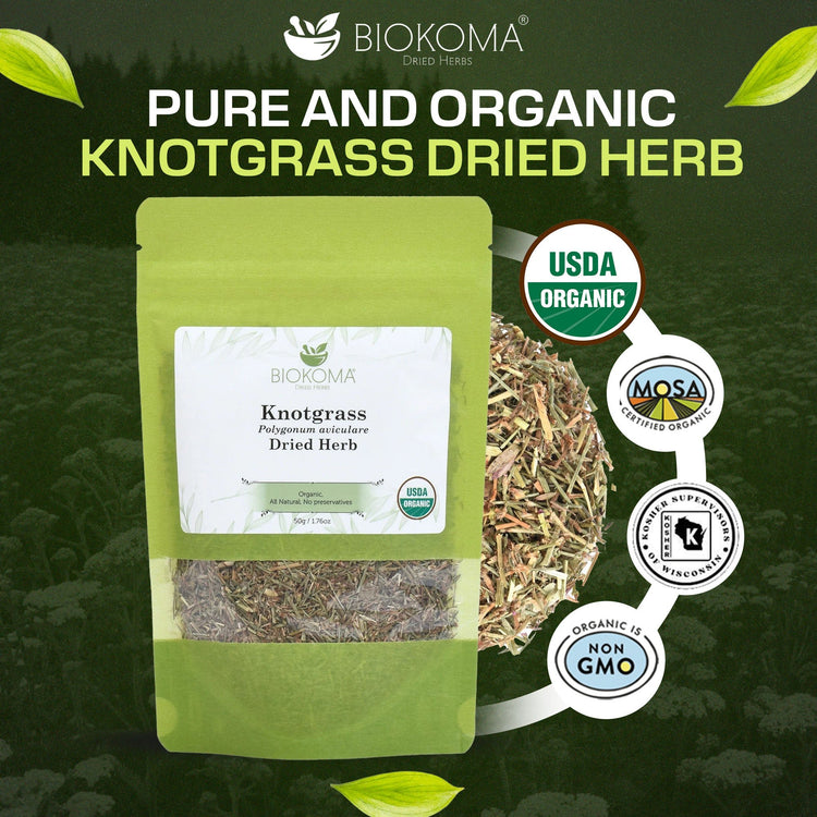 Knotgrass (Polygonum aviculare) Organic Dried Herb 50g 1.76oz - BIOKOMA® - Dried Herbs