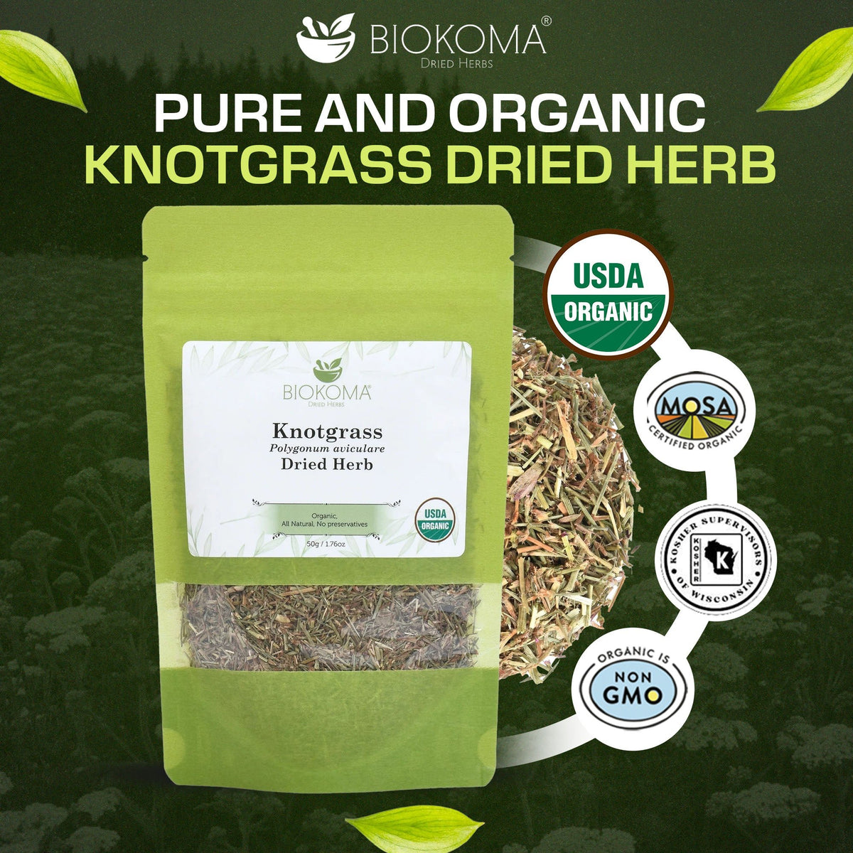 Organic Knotgrass Tea Support for Digestion, Urinary Health – BIOKOMA ...