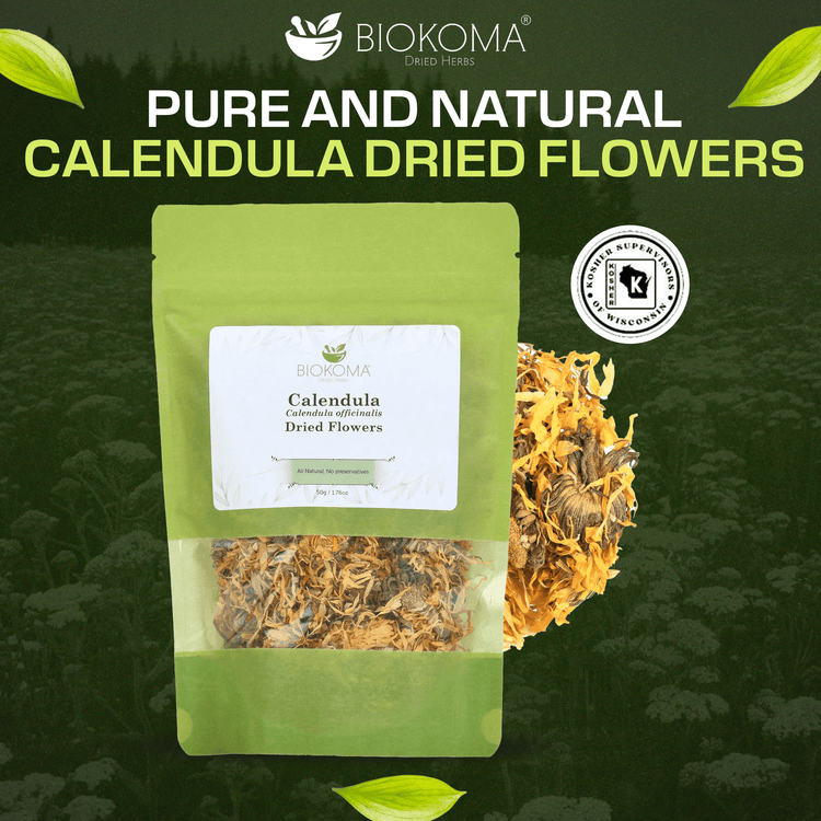 Calendula (Calendula officinalis) Dried Flowers 50g 1.76oz - BIOKOMA® - Dried Herbs