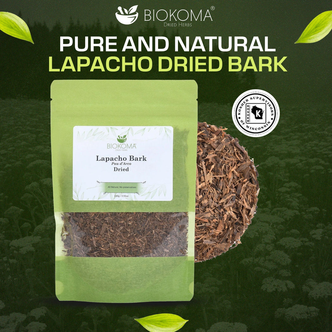 Lapacho Bark (Pau d’Arco) Dried Herbs 100g 3.55oz - BIOKOMA® - Dried Herbs