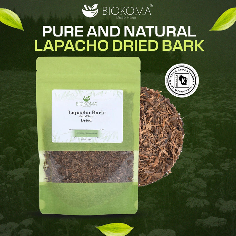 Lapacho Bark (Pau d’Arco) Dried Herbs 100g 3.55oz - BIOKOMA® - Dried Herbs