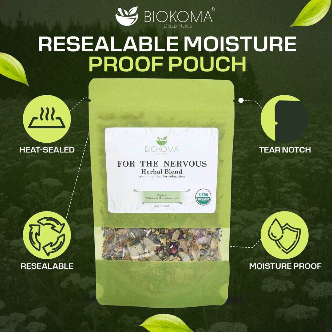 For The Nervous Organic Blend 50g 1.76oz - BIOKOMA® - Dried Herbs