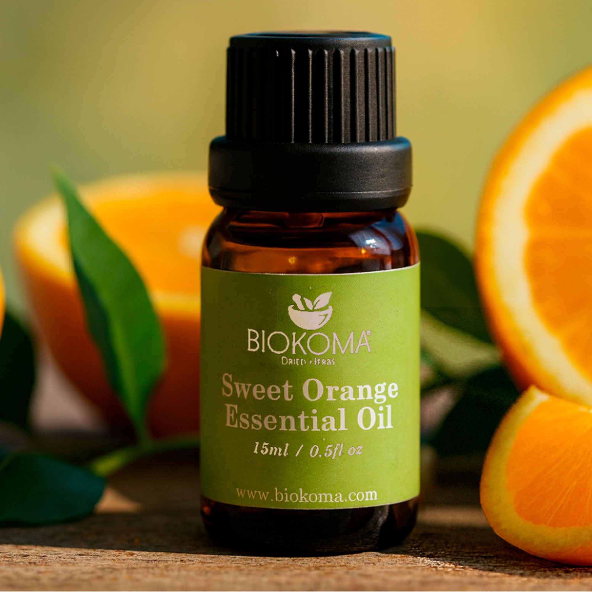 Sweet Orange Essential Oil Pure and Natural 15ml 0.5floz - BIOKOMA® - Dried Herbs