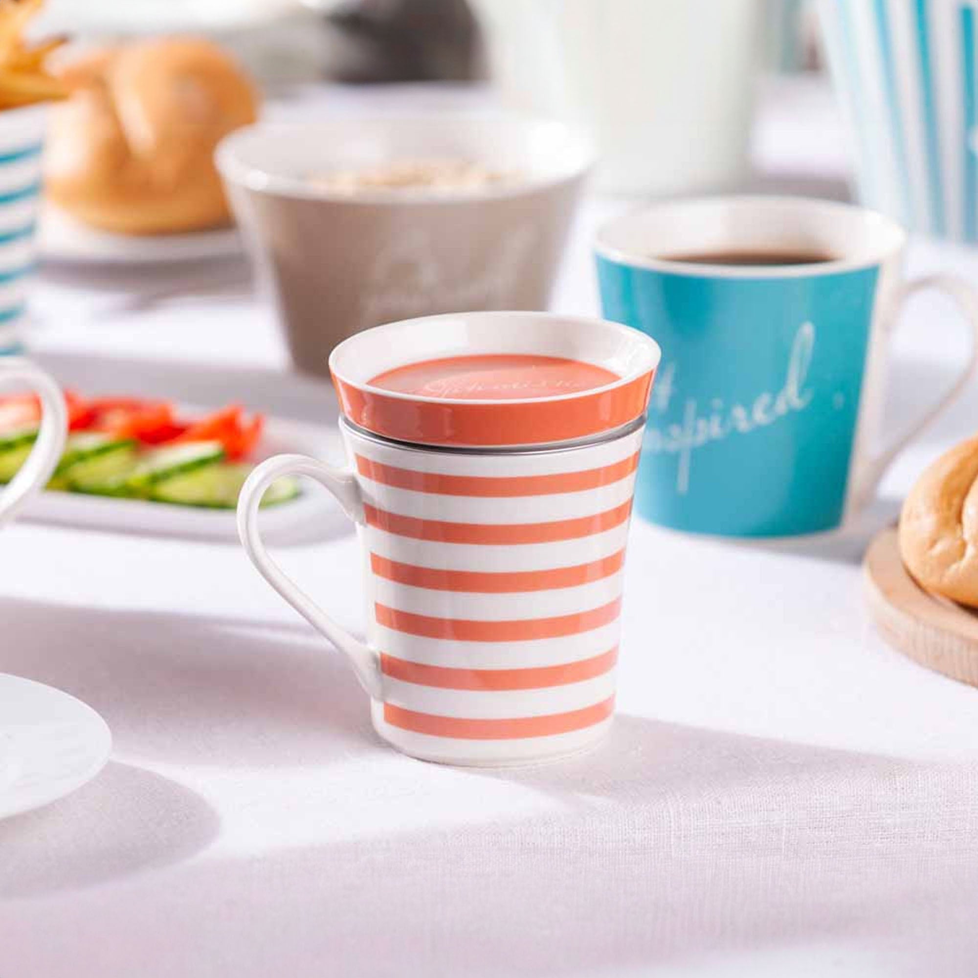 Accessories - Tea Herb Mug Cup With Infuser And Lid 10fl Oz - 4 Colors