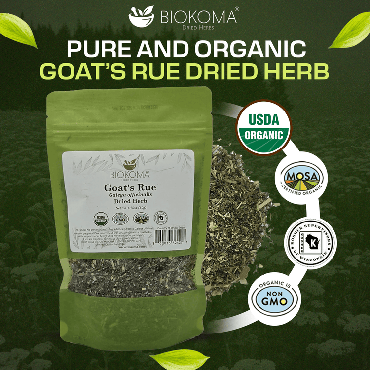 Goat's Rue (Galega officinalis) Organic Dried Herb 50g 1.76oz - BIOKOMA® - Dried Herbs