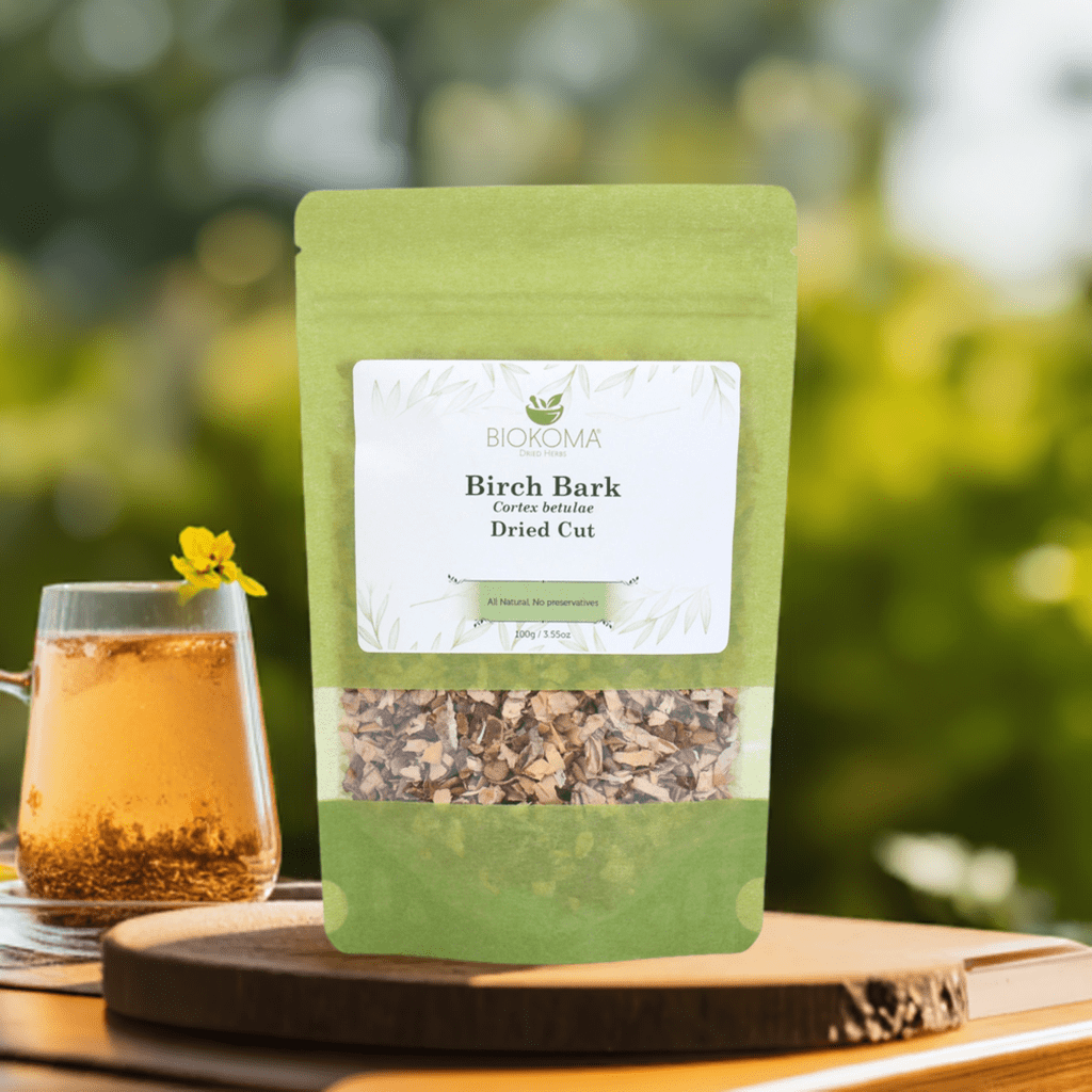 Birch Bark (Cortex betulae) Dried Cut 100g 3.55oz - BIOKOMA® - Dried Herbs
