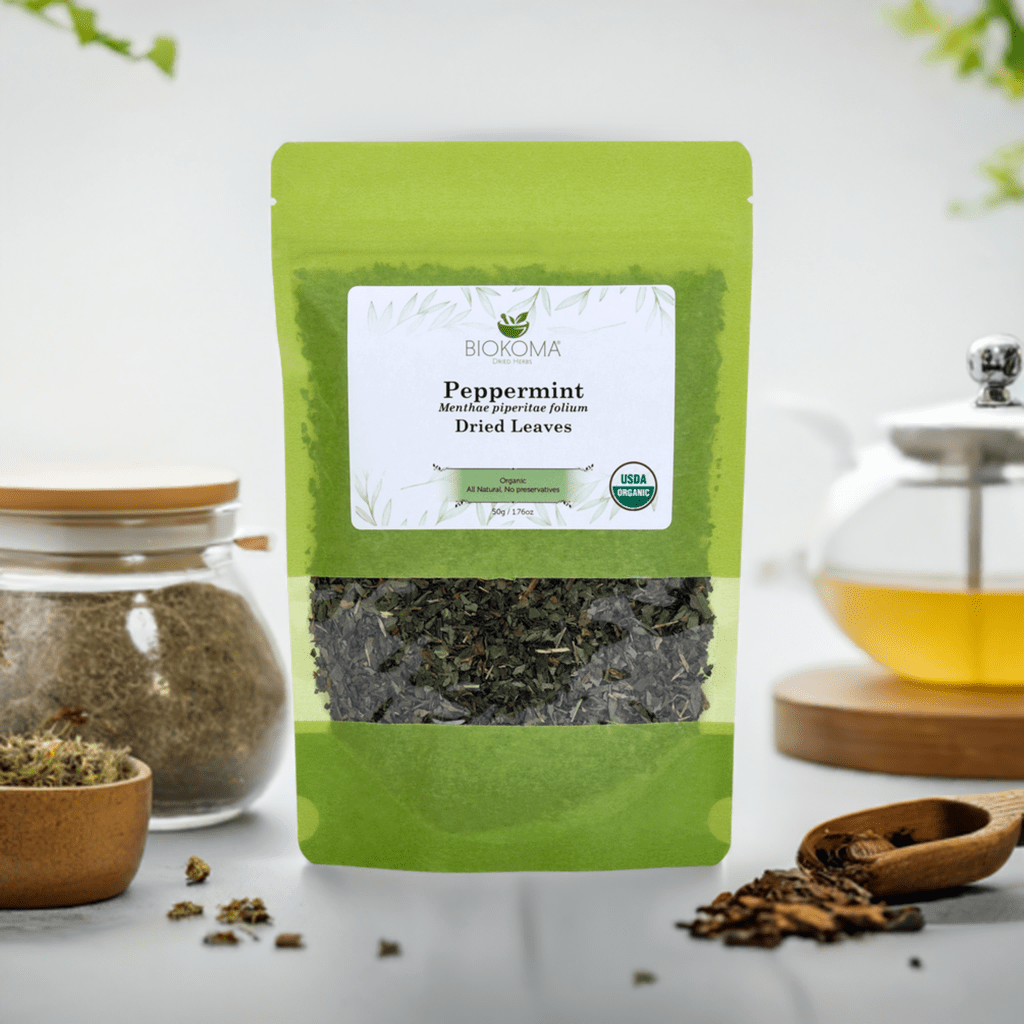 Peppermint (Menthae piperitae folium) Organic Dried Leaves 50g 1.76oz - BIOKOMA® - Dried Herbs