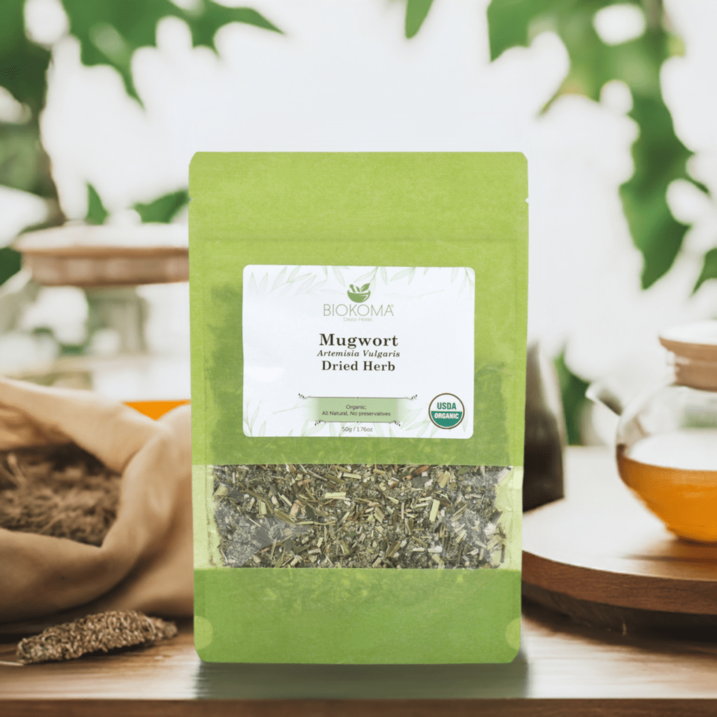 Mugwort (Artemisia vulgaris) Organic Dried Herb 50g 1.76oz - BIOKOMA® - Dried Herbs
