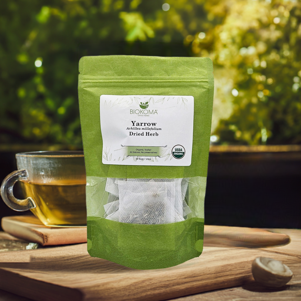 Yarrow (Achillea millefolium) Organic Dried Herb Tea Bags