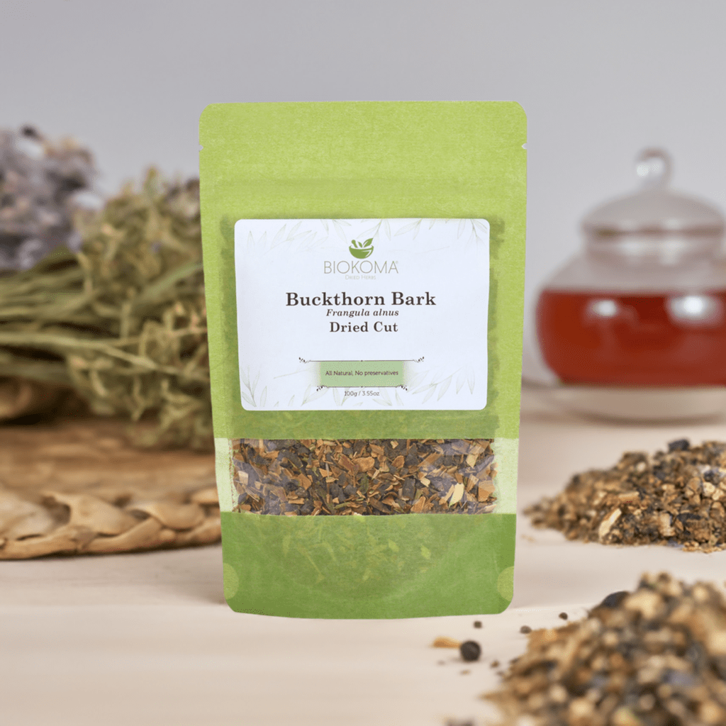 Buckthorn Bark (Frangula alnus) Dried Cut 100g 3.55 oz - BIOKOMA® - Dried Herbs