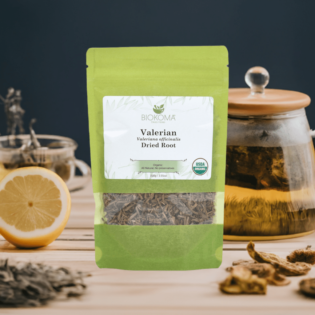 Valerian (Valeriana officinalis) Organic Dried Root 100g 3.55oz - BIOKOMA® - Dried Herbs