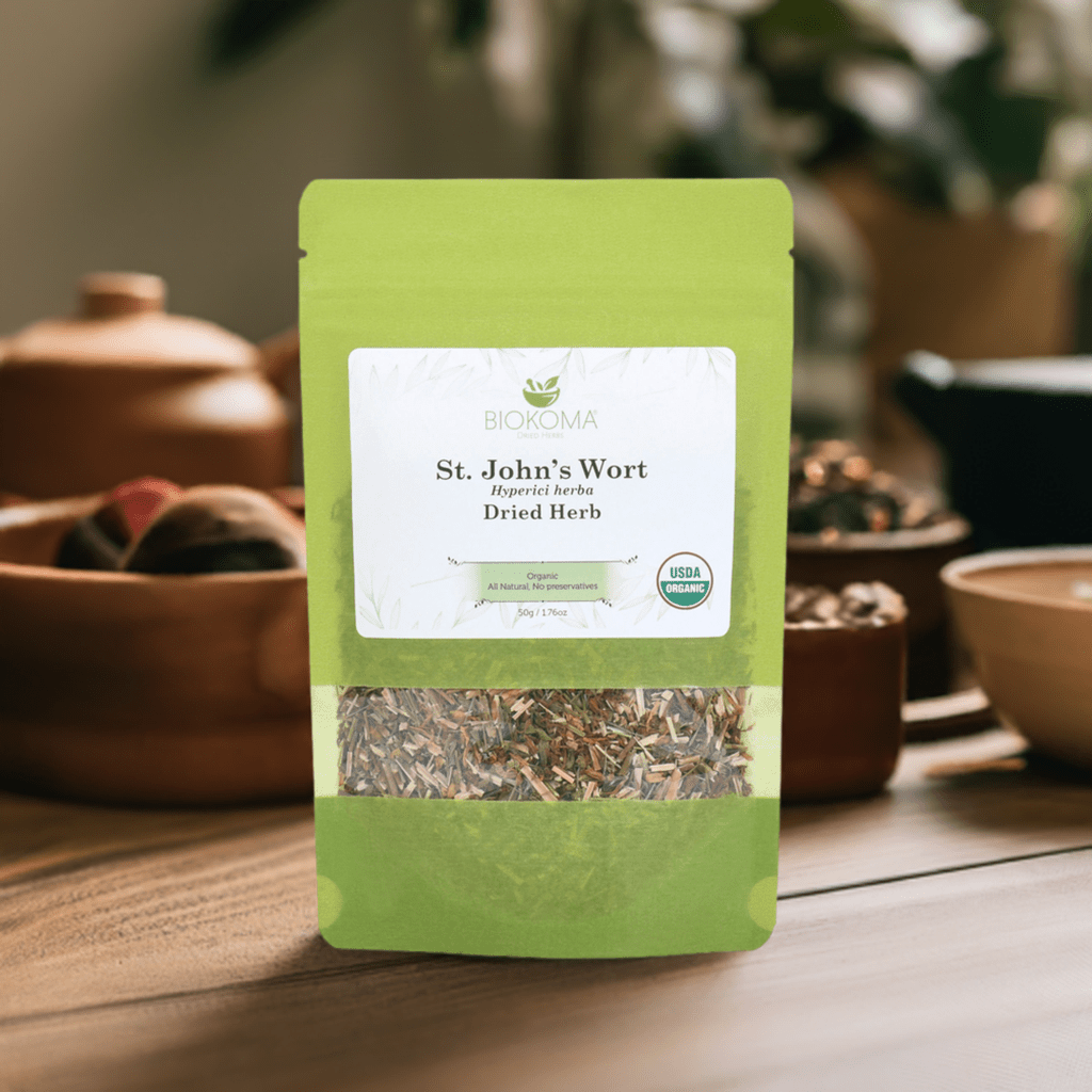 St. John’s Wort (Hyperici herba) Organic Dried Herb 50g 1.76oz - BIOKOMA® - Dried Herbs