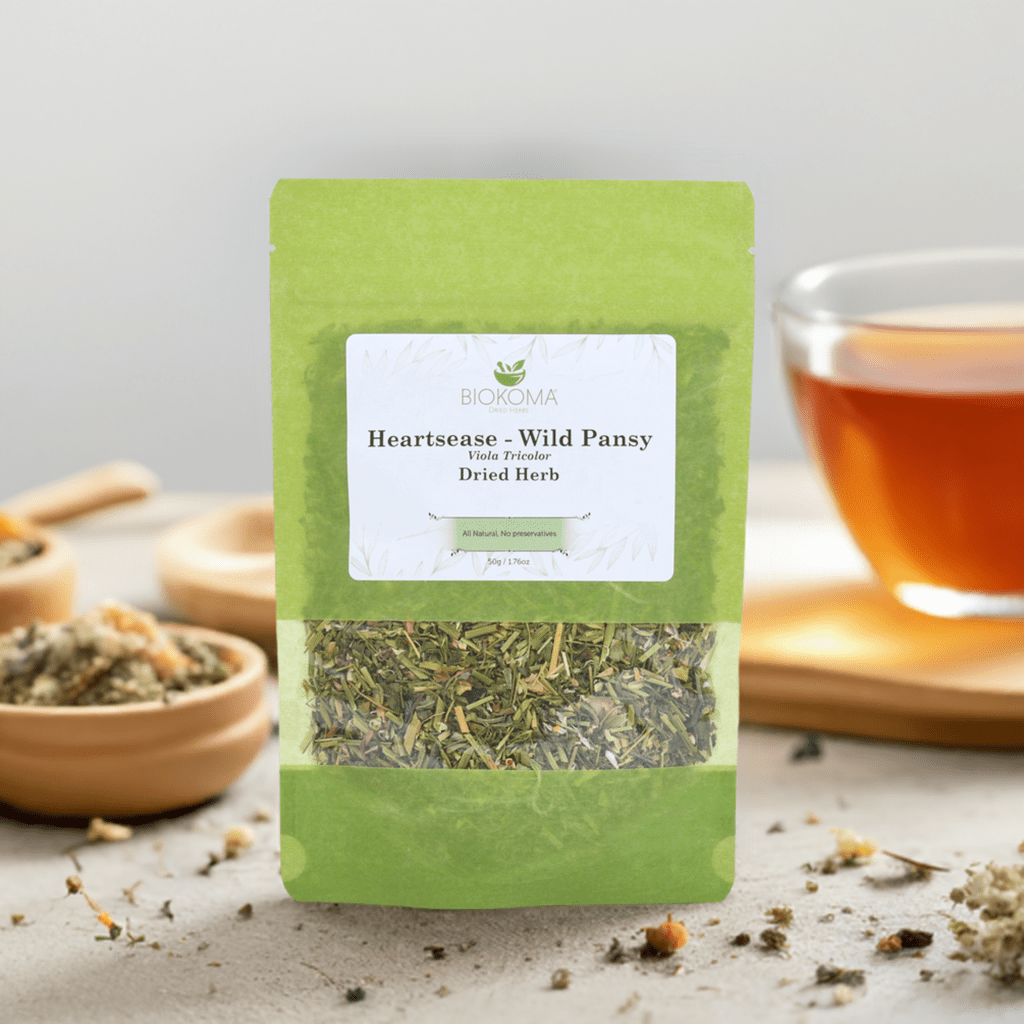 Heartsease - Wild Pansy (Viola Tricolor) Dried Herb 50g 1.76oz - BIOKOMA® - Dried Herbs