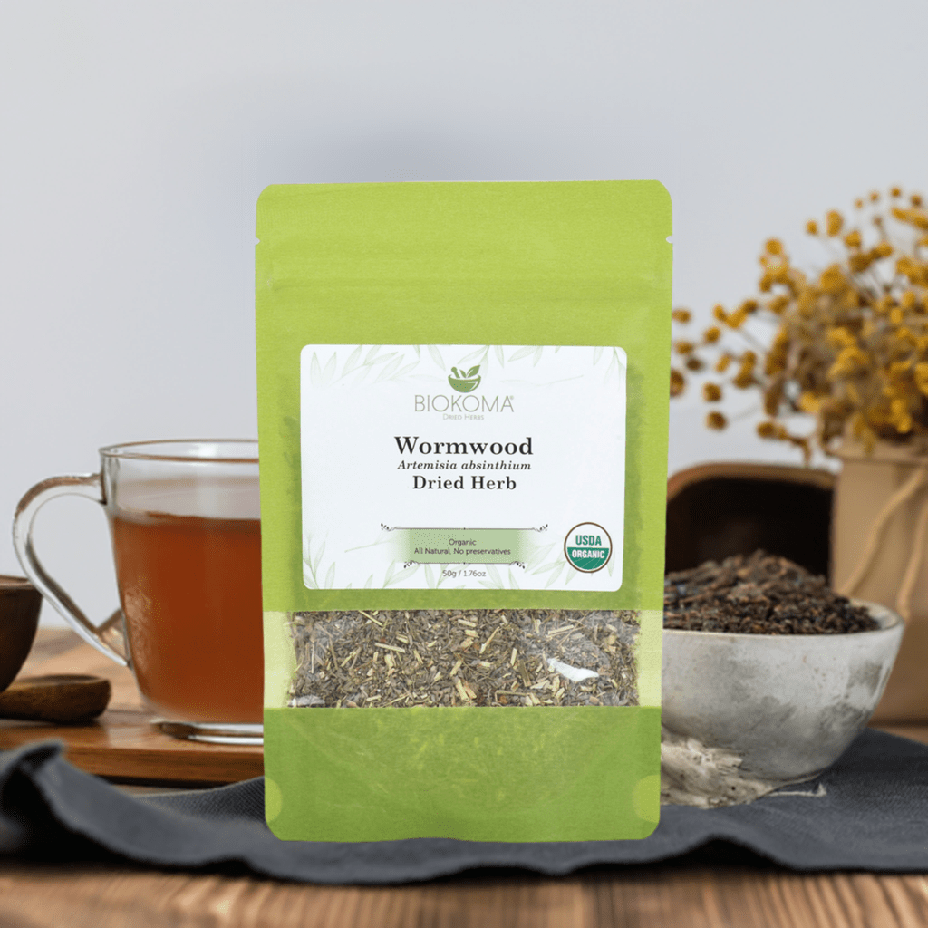 Wormwood (Artemisia absinthium) Organic Dried Herb 50g 1.76oz - BIOKOMA® - Dried Herbs