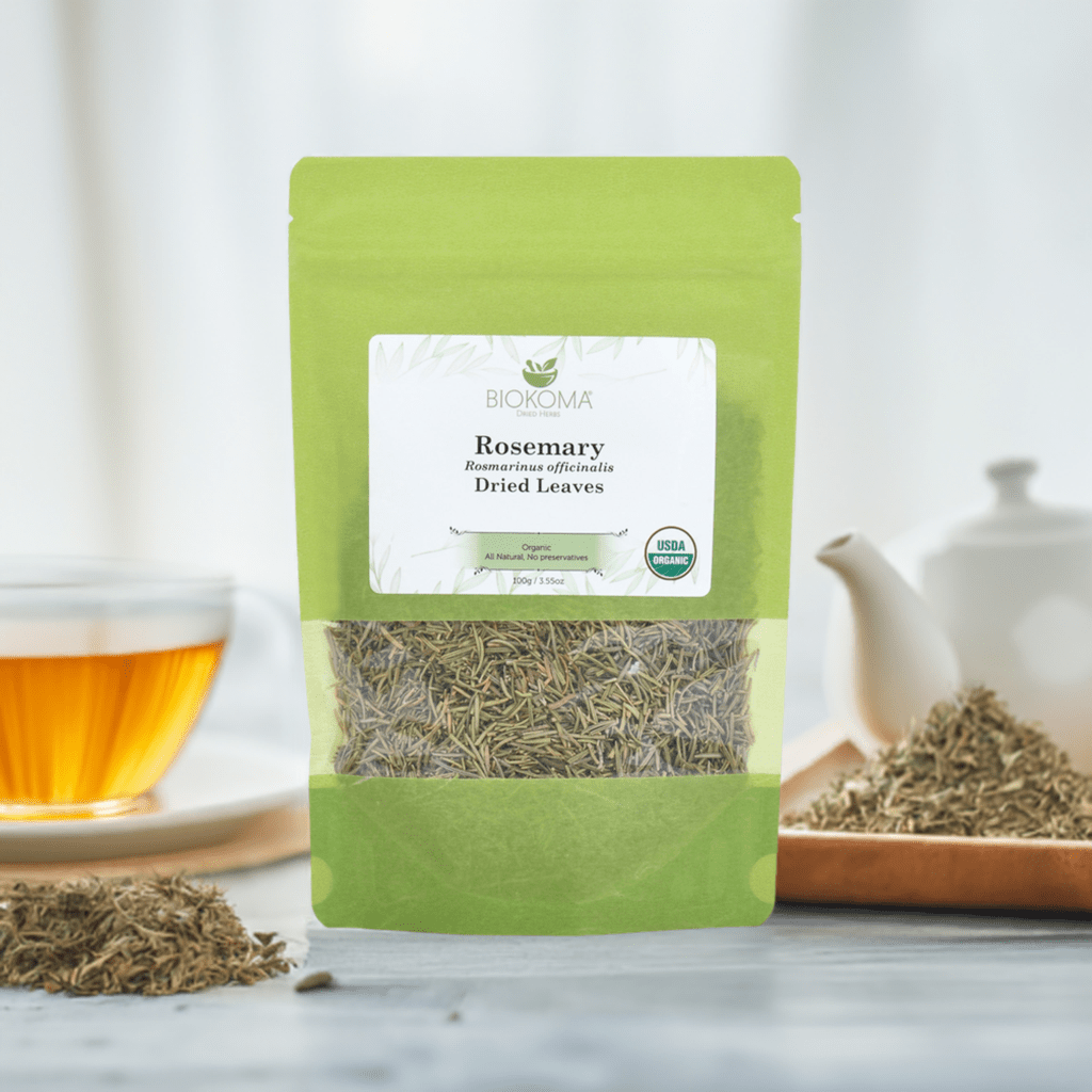 Rosemary (Rosmarinus officinalis) Organic Dried Leaves 100g 3.55oz - BIOKOMA® - Dried Herbs