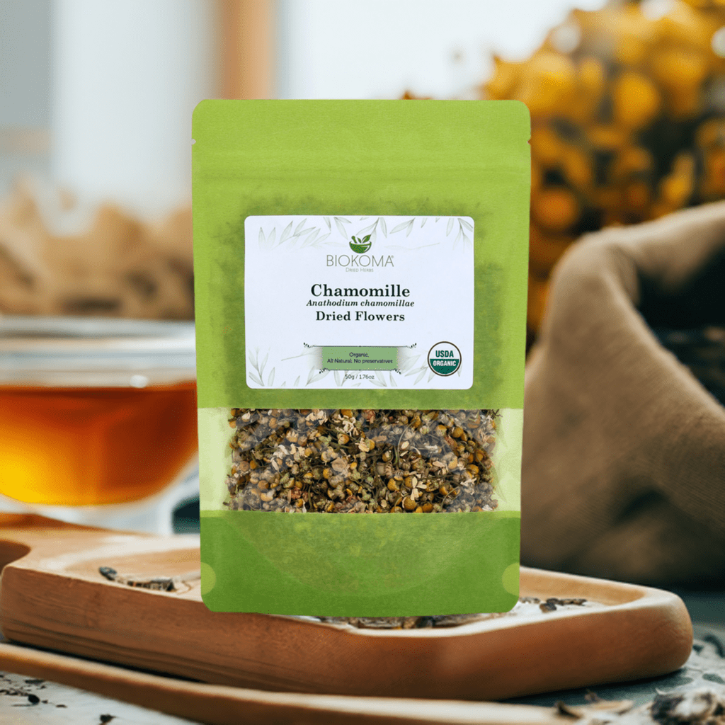 Chamomile (Anthodium chamomillae) Organic Dried Flowers 50g 1.76oz - BIOKOMA® - Dried Herbs