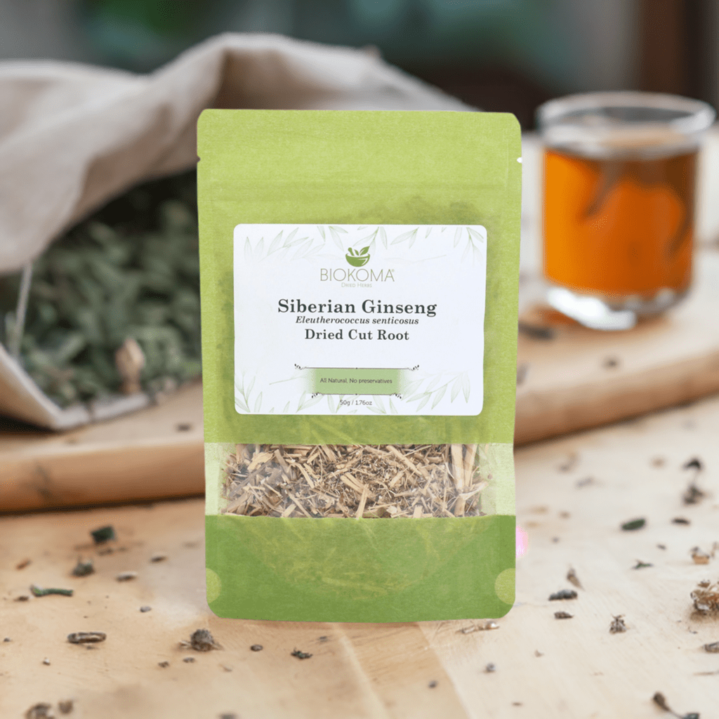 Siberian Ginseng (Eleutherococcus senticosus) Dried Cut Root 50g 1.76oz - BIOKOMA® - Dried Herbs