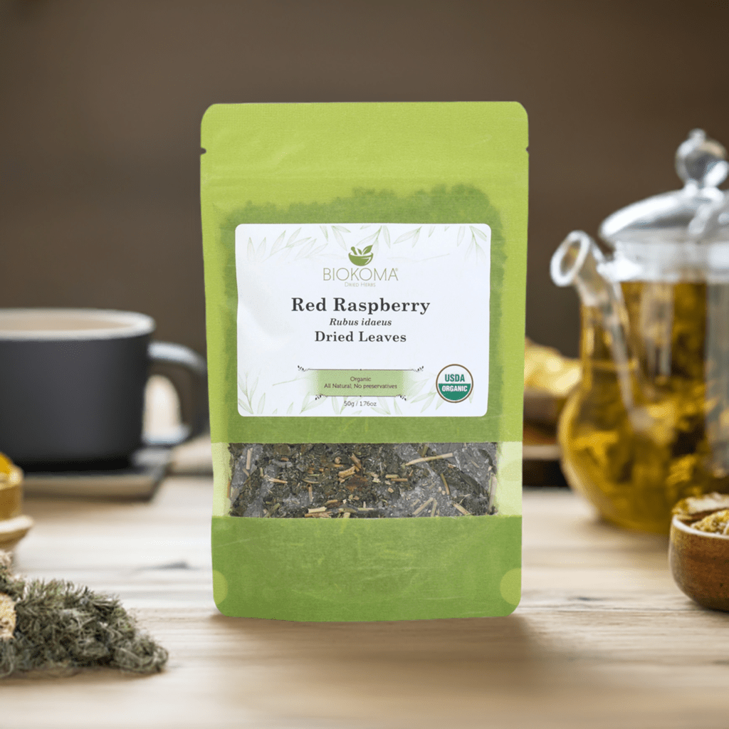 Red Raspberry Leaves (Rubus idaeus) Organic Dried Leaves 50g 1.76oz - BIOKOMA® - Dried Herbs