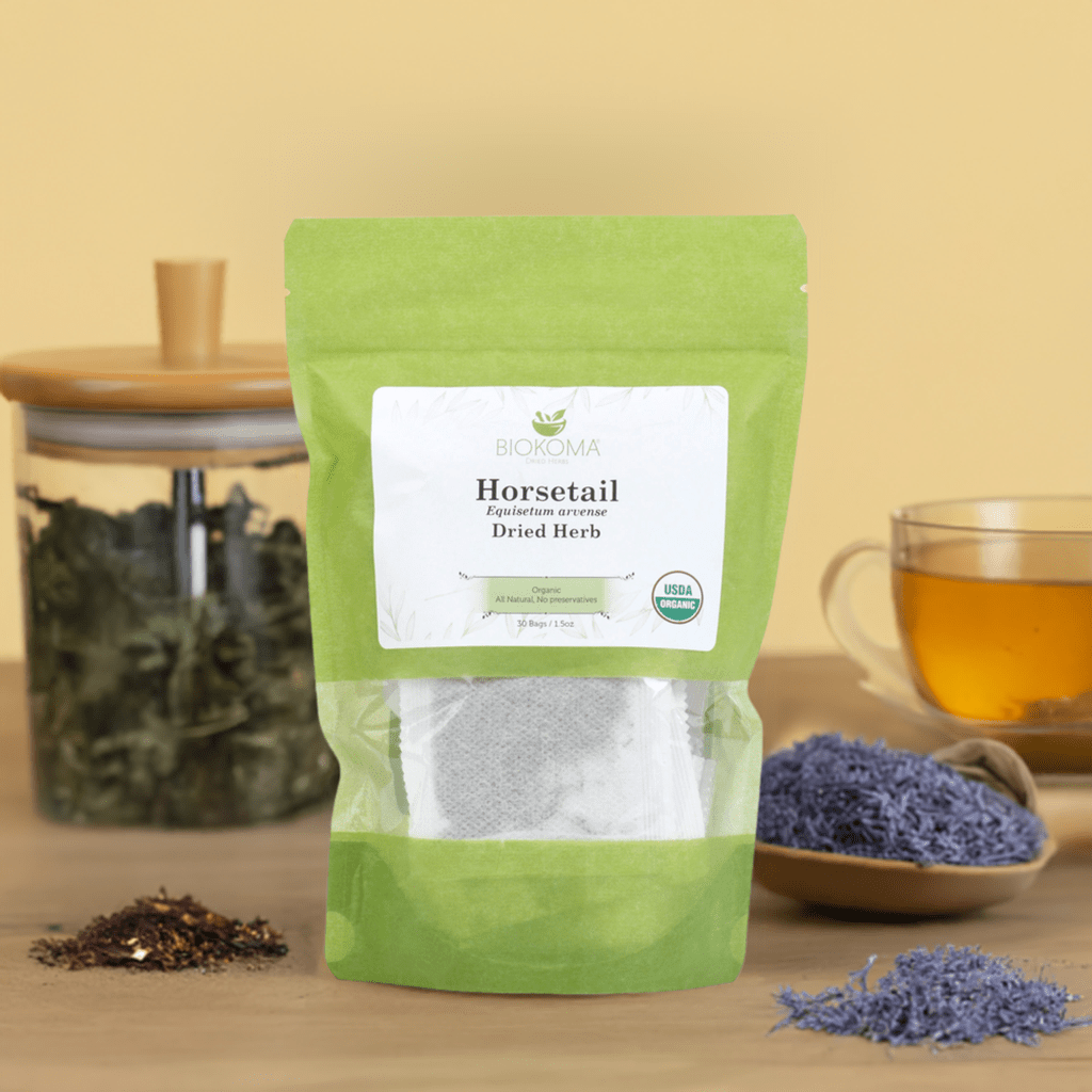 Horsetail (Equisetum arvense) Organic Dried Leaves 30 Tea Bags 1.5oz - BIOKOMA® - Dried Herbs