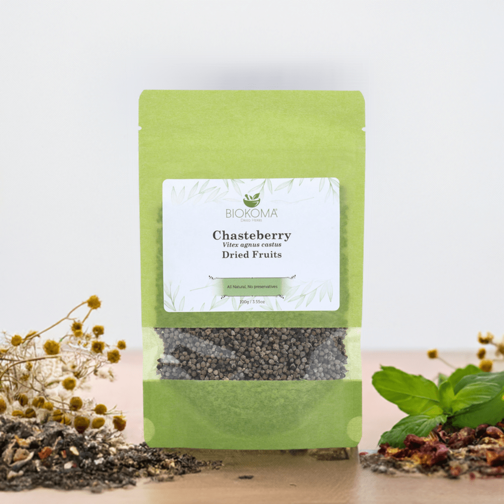 Chasteberry (Vitex agnus castus) Dried Fruits 100g 3.55oz - BIOKOMA® - Dried Herbs