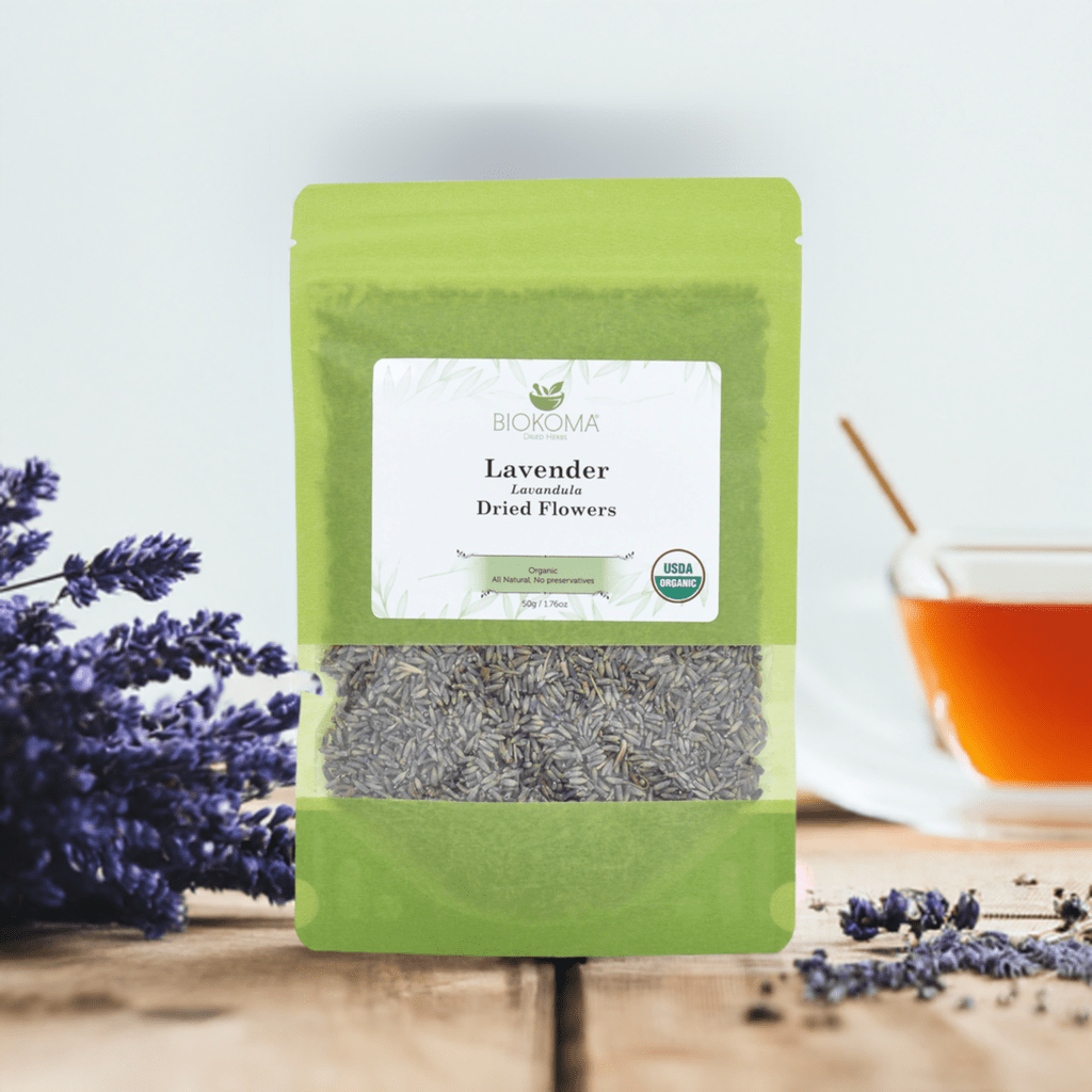 Lavender (Lavandula) Organic Dried Flowers 50g 1.76oz - BIOKOMA® - Dried Herbs