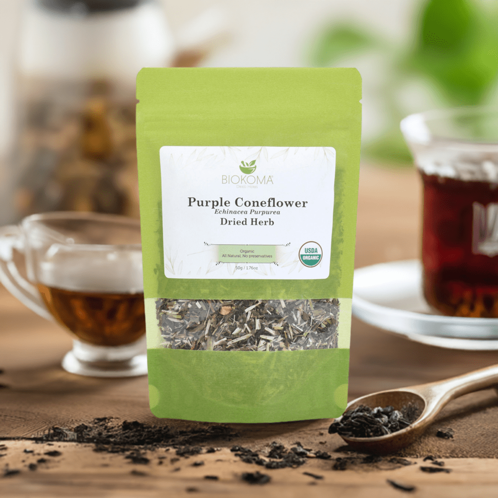 Purple Coneflower (Echinacea Purpurea) Organic Dried Herb 50g 1.76oz - BIOKOMA® - Dried Herbs