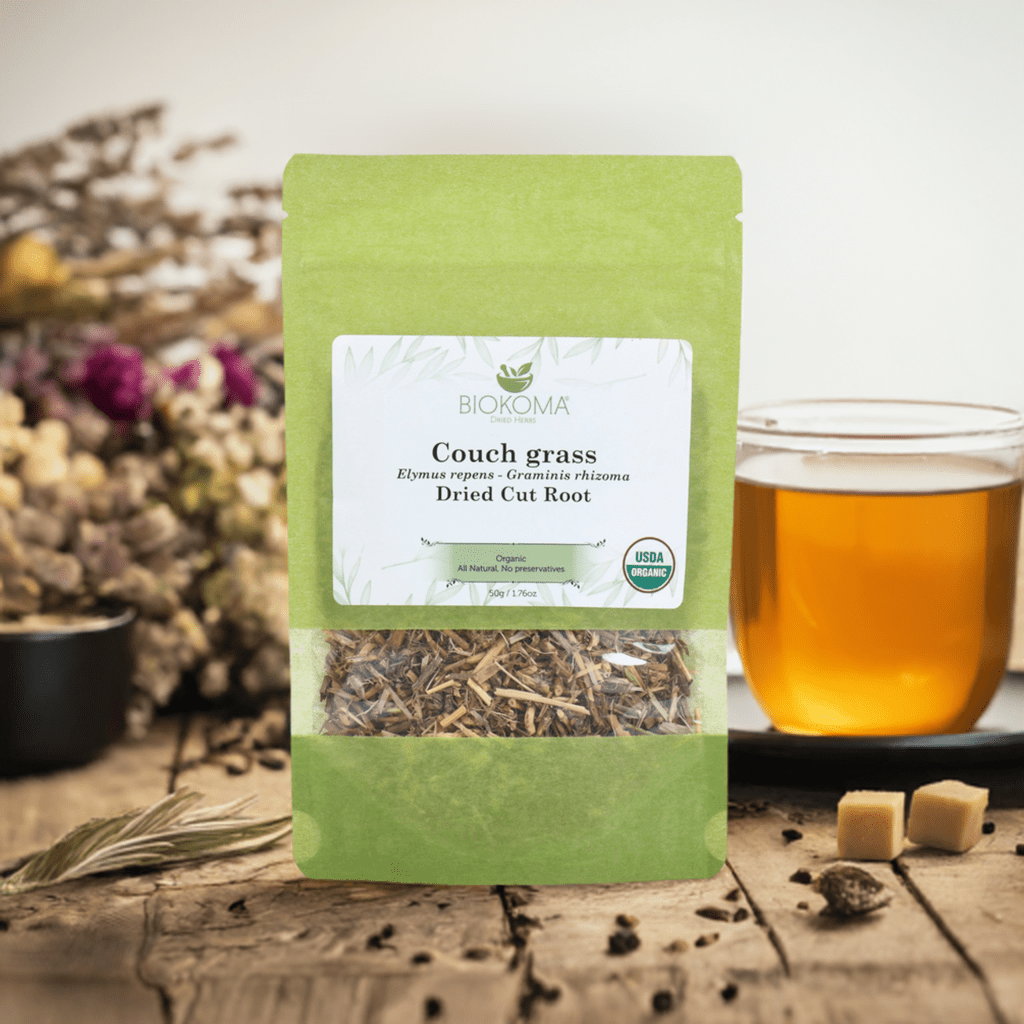 Couch Grass (Elymus repens - Graminis rhizoma) Organic Dried Cut Root 50g 1.76oz - BIOKOMA® - Dried Herbs