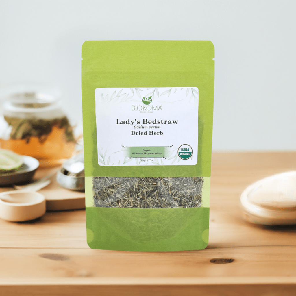 Lady's Bedstraw (Galium verum) Organic Dried Herb 50g 1.76oz - BIOKOMA® - Dried Herbs