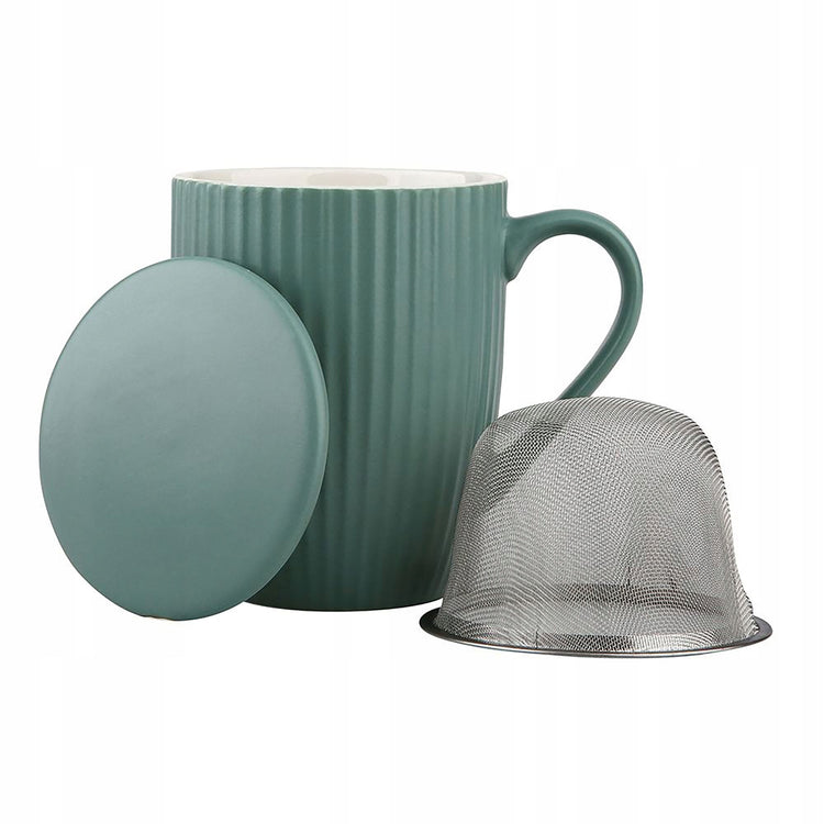 Accessories - Tea Herb Mug Cup With Infuser And Lid 10fl Oz - 3 Colors