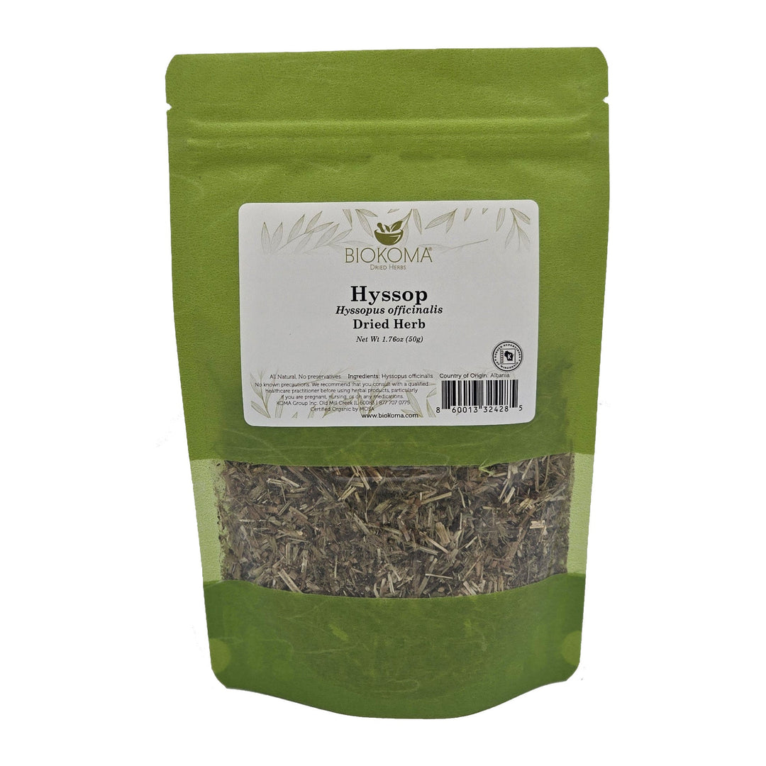 Hyssop (Hyssopus officinalis) Dried Herb 50g 1.76oz - BIOKOMA® - Dried Herbs