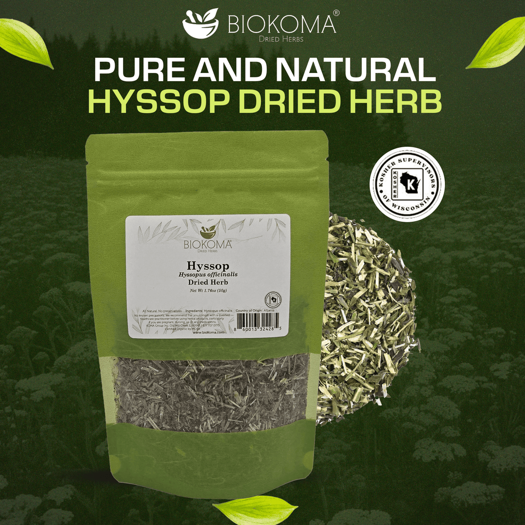 Hyssop (Hyssopus officinalis) Dried Herb 50g 1.76oz - BIOKOMA® - Dried Herbs