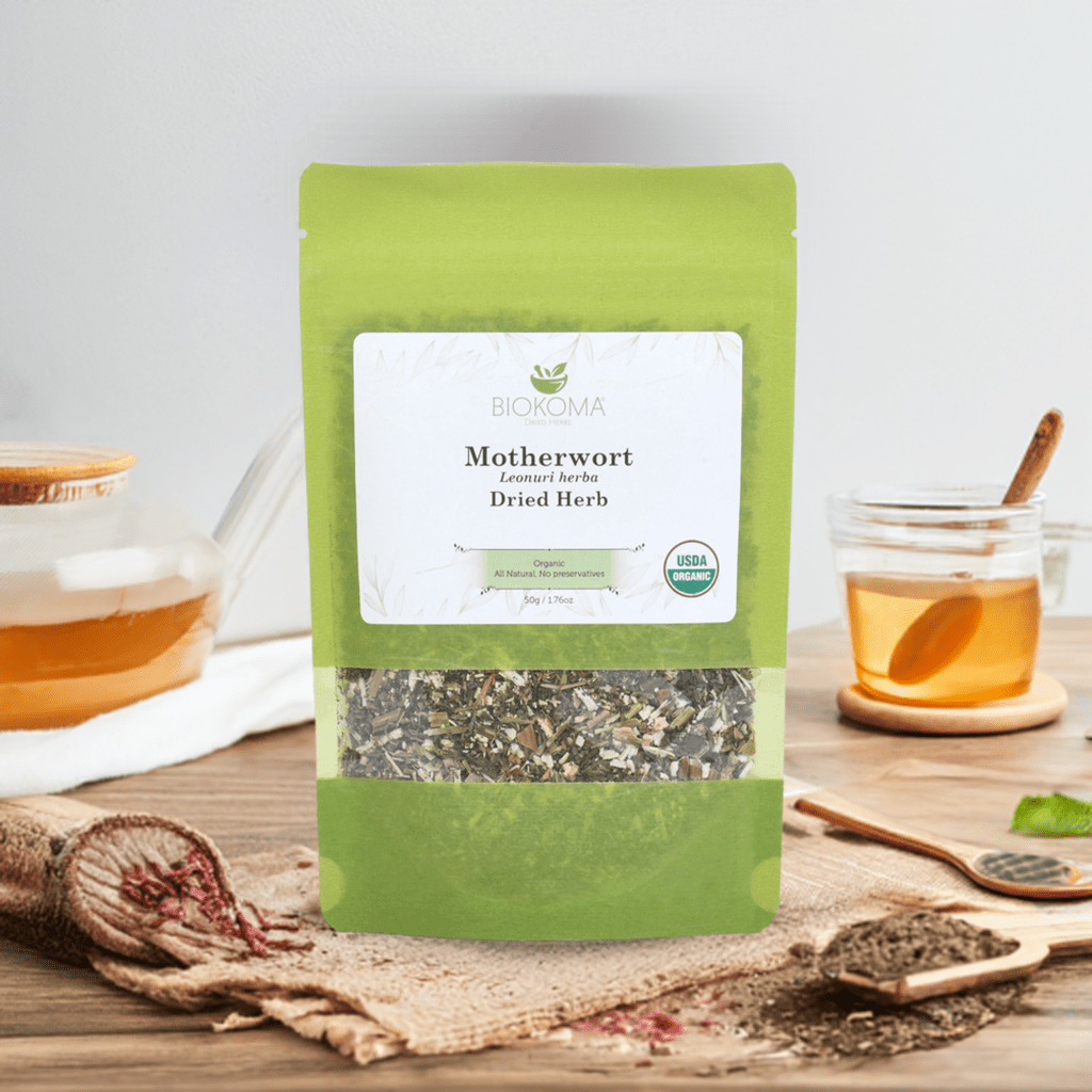 Motherwort (Leonuri herba) Organic Dried Herb 50g 1.76oz - BIOKOMA® - Dried Herbs