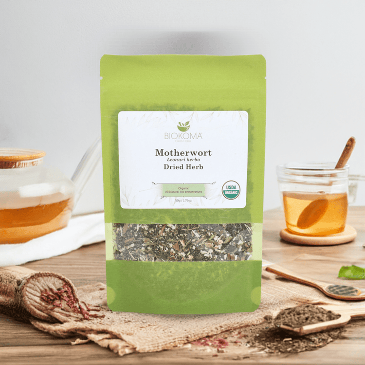 Motherwort (Leonuri herba) Organic Dried Herb 50g 1.76oz - BIOKOMA® - Dried Herbs
