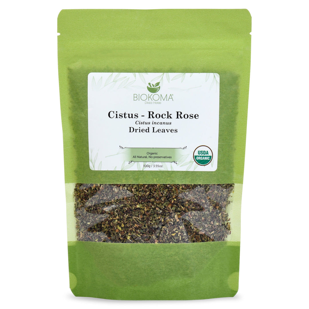 Organic Herb - Cistus - Rock Rose (Cistus Incanus) Organic Dried Leaves 100g 3.55oz - Turkish - 11.30.2023