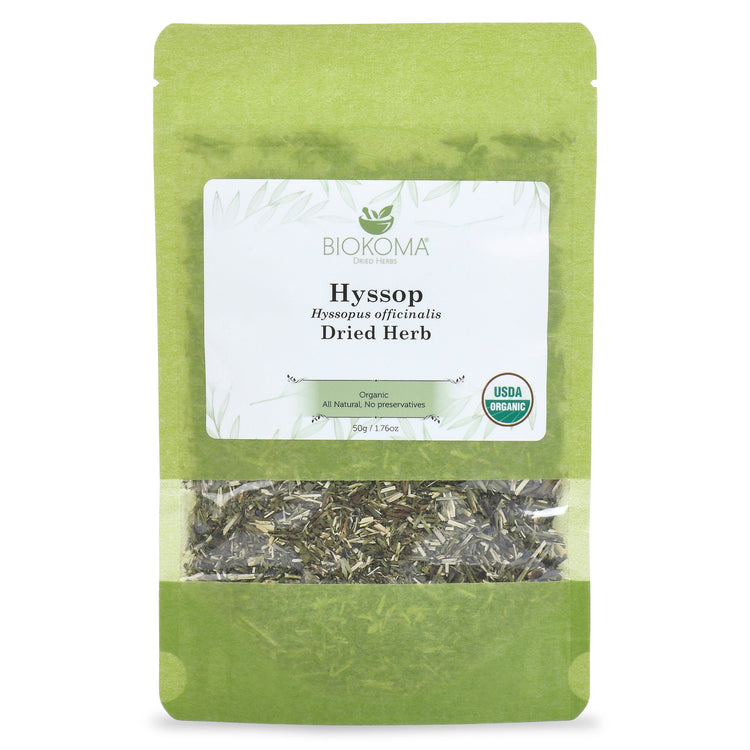 Organic Herb - Hyssop (Hyssopus Officinalis) Organic Dried Herb 50g 1.76oz - 08.10.2023
