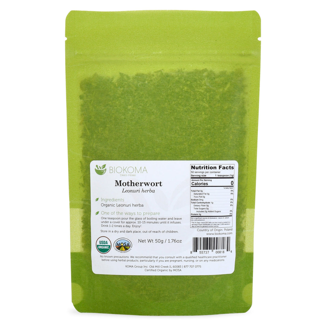 Motherwort (Leonuri herba) Organic Dried Herb 50g 1.76oz - 11.24.2023-BIOKOMA® - Dried Herbs