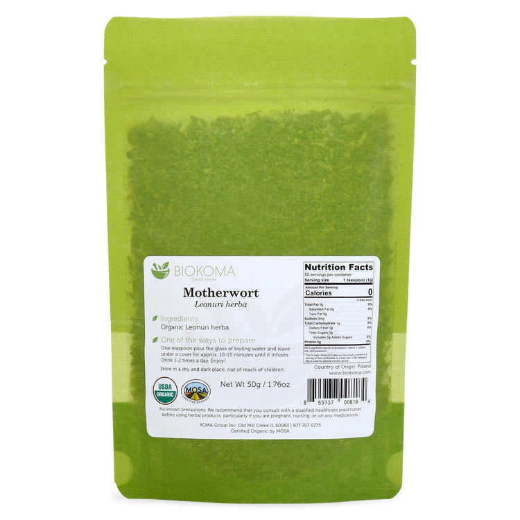 Motherwort (Leonuri herba) Organic Dried Herb 50g 1.76oz - 11.24.2023-BIOKOMA® - Dried Herbs