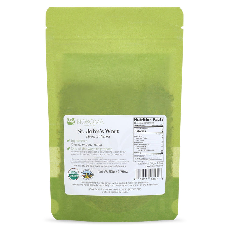 St. John’s Wort (Hyperici herba) Organic Dried Herb 50g 1.76oz - 04.01.2024-BIOKOMA® - Dried Herbs