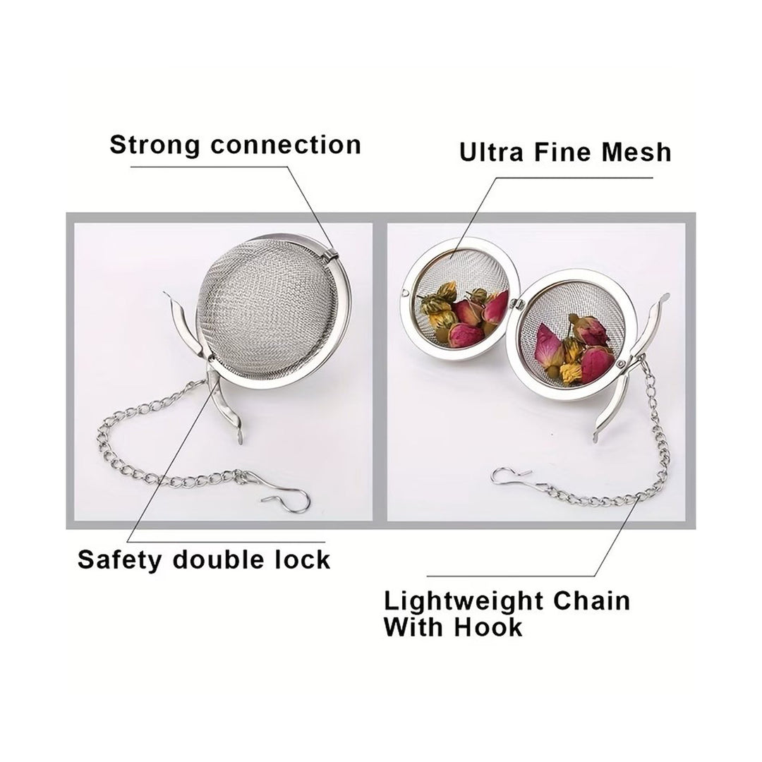 Stainless Steel Ball Tea Infuser with Chain - BIOKOMA® - Dried Herbs