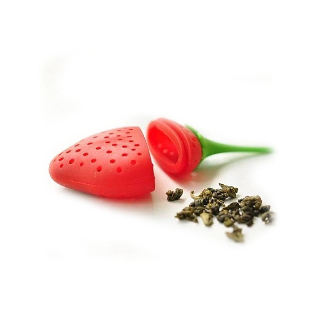 Silicone Strawberry Tea Herb Infuser Strainer | Biokoma.com