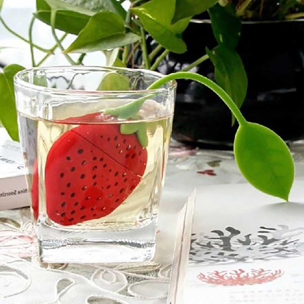 Silicone Strawberry Tea Herb Infuser Strainer | Biokoma.com