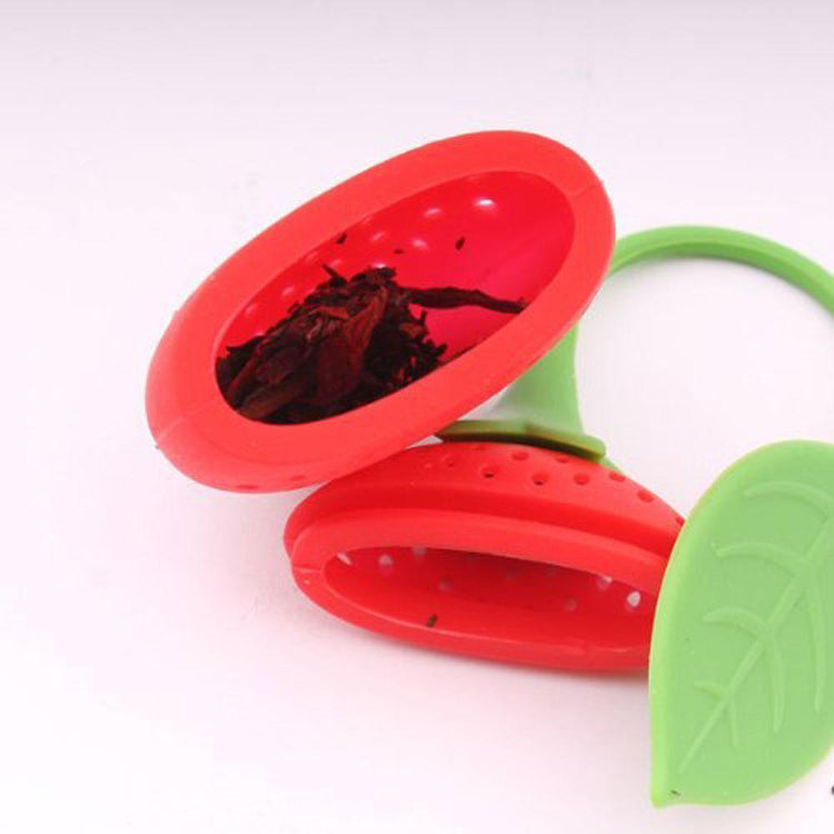 Silicone Strawberry Tea Herb Infuser Strainer | Biokoma.com