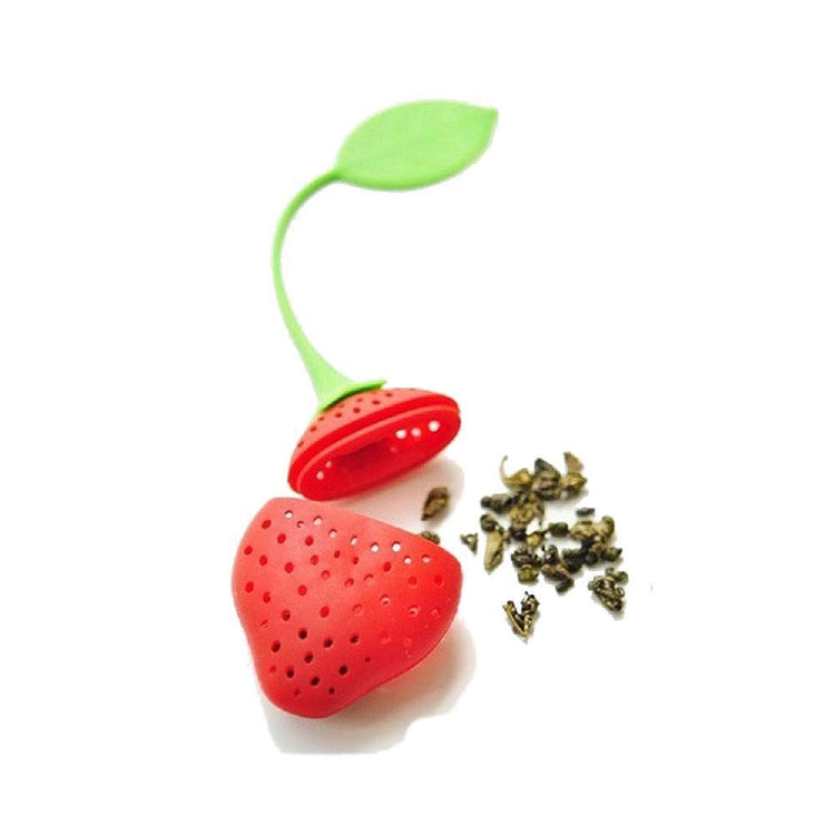 Silicone Strawberry Tea Herb Infuser Strainer | Biokoma.com