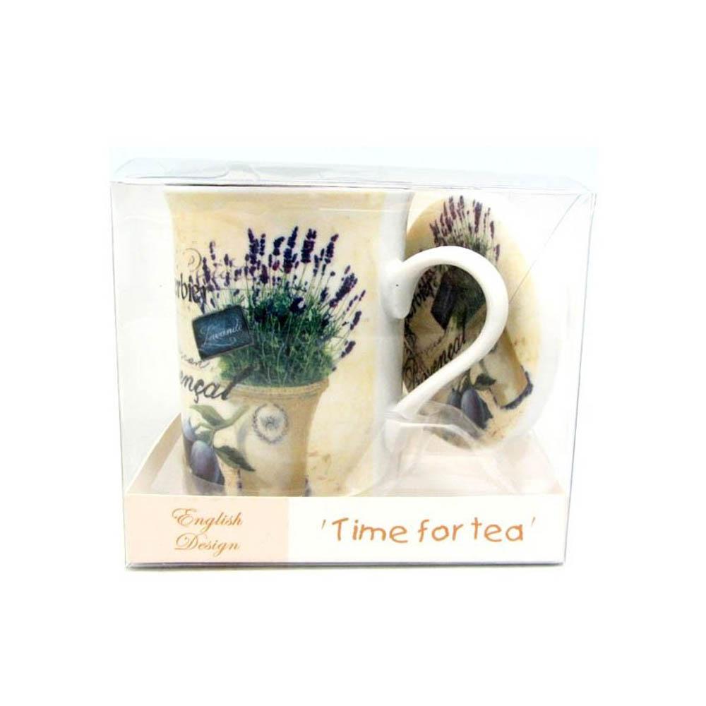 Tea Herb Mug Cup with Infuser and Lid 9.5fl oz - Lavender | Biokoma.com